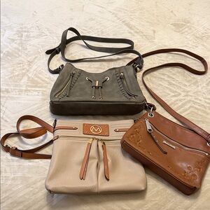 Chic Brown and Cream Crossbody Bag